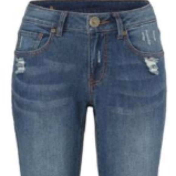 Distressed Low Rise Waist Skinny Cabi Jeans - Picture 2 of 8